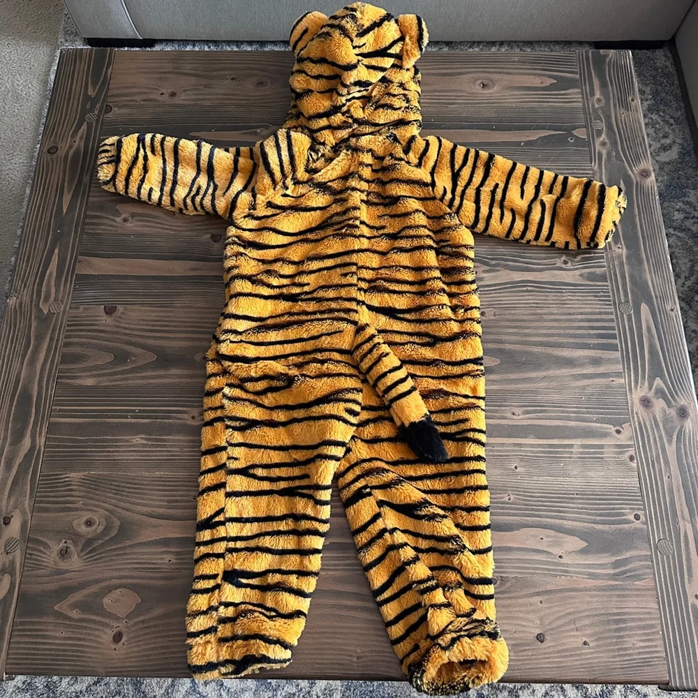 Target Tiger Halloween Costume 2-3T Orange Hooded - Picture 5 of 5